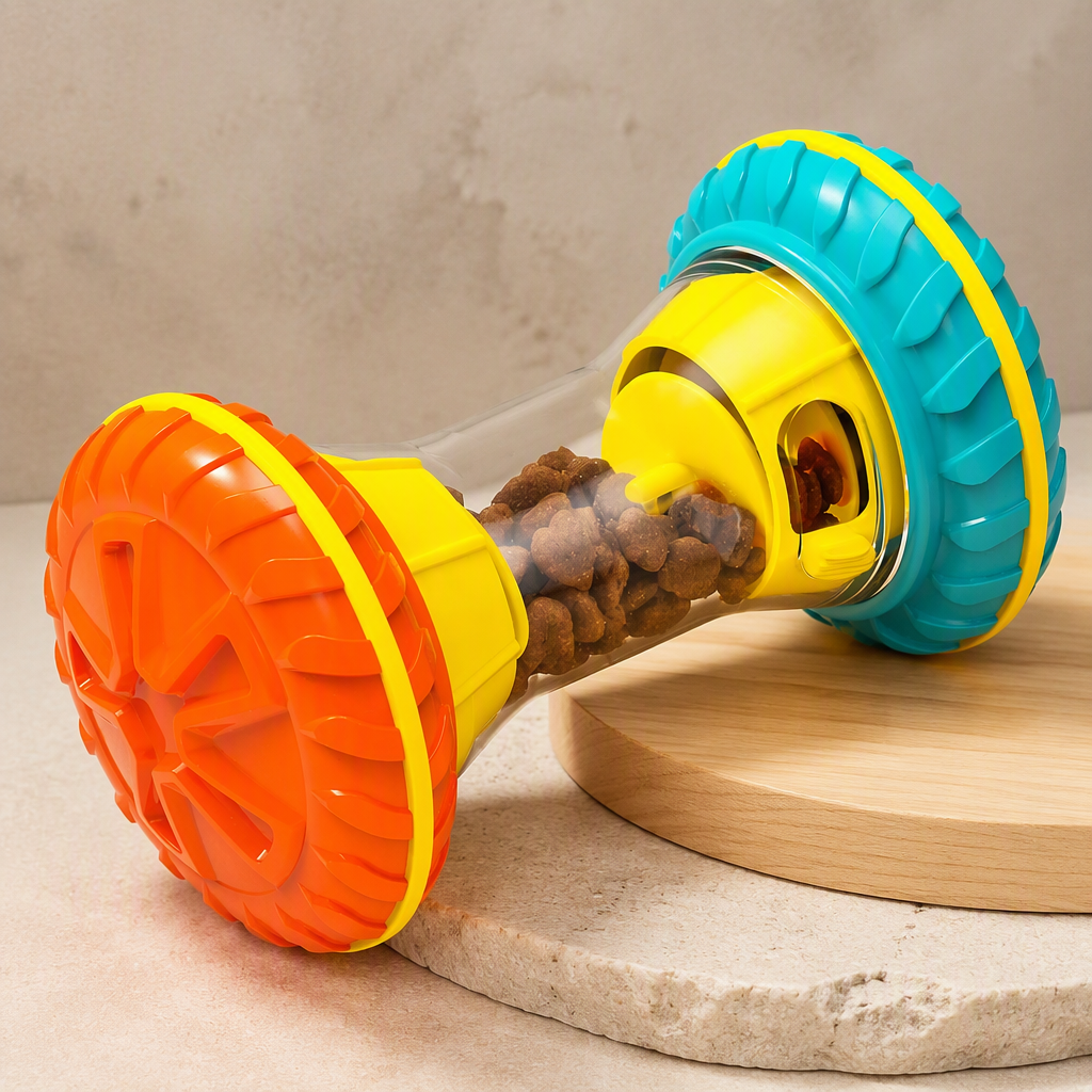 Adjustable Rolling Treat Dispenser for Dogs & Cats
