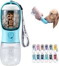 Portable Dog Water Bottle with Detachable Food Container - 2-in-1 Leakproof Travel Pet Feeder & Drinking Dispenser