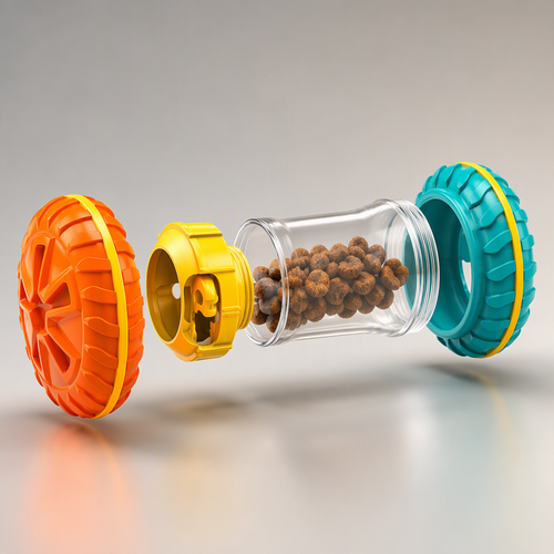 Adjustable Rolling Treat Dispenser for Dogs & Cats