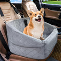 Detachable Dog Car Booster Seat with Safety Belt - Washable Travel Bed for Small Dogs and Cats