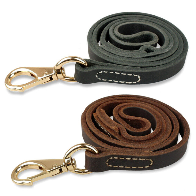 VEMIGO Handcrafted Genuine Leather Dog Lead - Luxury Full Grain Leather