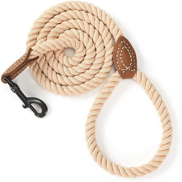 VEMIGO Premium Cotton Braided Rope Macrame Dog Leash