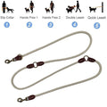 VEMIGO Hands-Free Crossbody Leather & Nylon Dog Leash