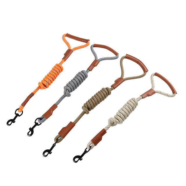 VEMIGO Highly Reflective Climbing Rope Dog Leash with Carabiner
