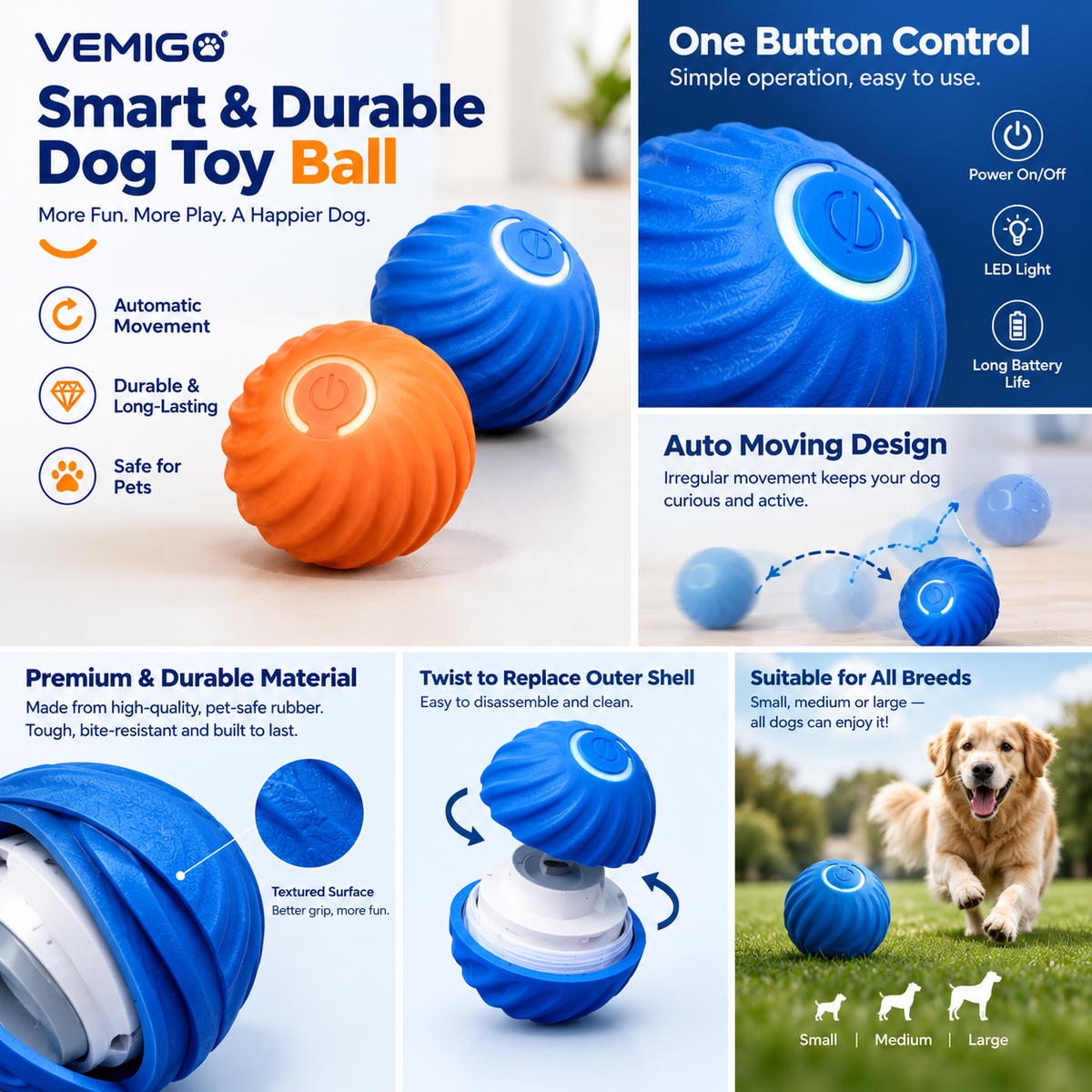 Smart Automatic Jumping Ball for Dogs